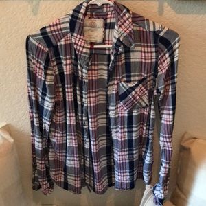 Plaid button down shirt
